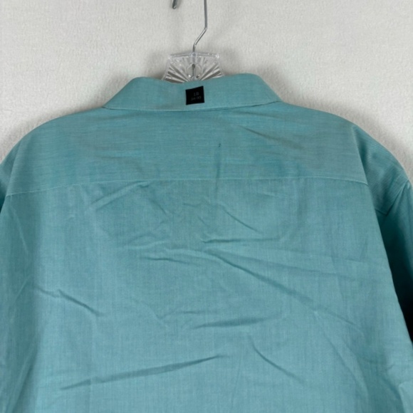Men’s Marc Anthony Slim Fit Long Sleeve Dress Shirt in Teal Green 18-34/35 - Picture 8 of 13